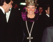 Princess Diana Birthright charity event wearing the Attallah cross